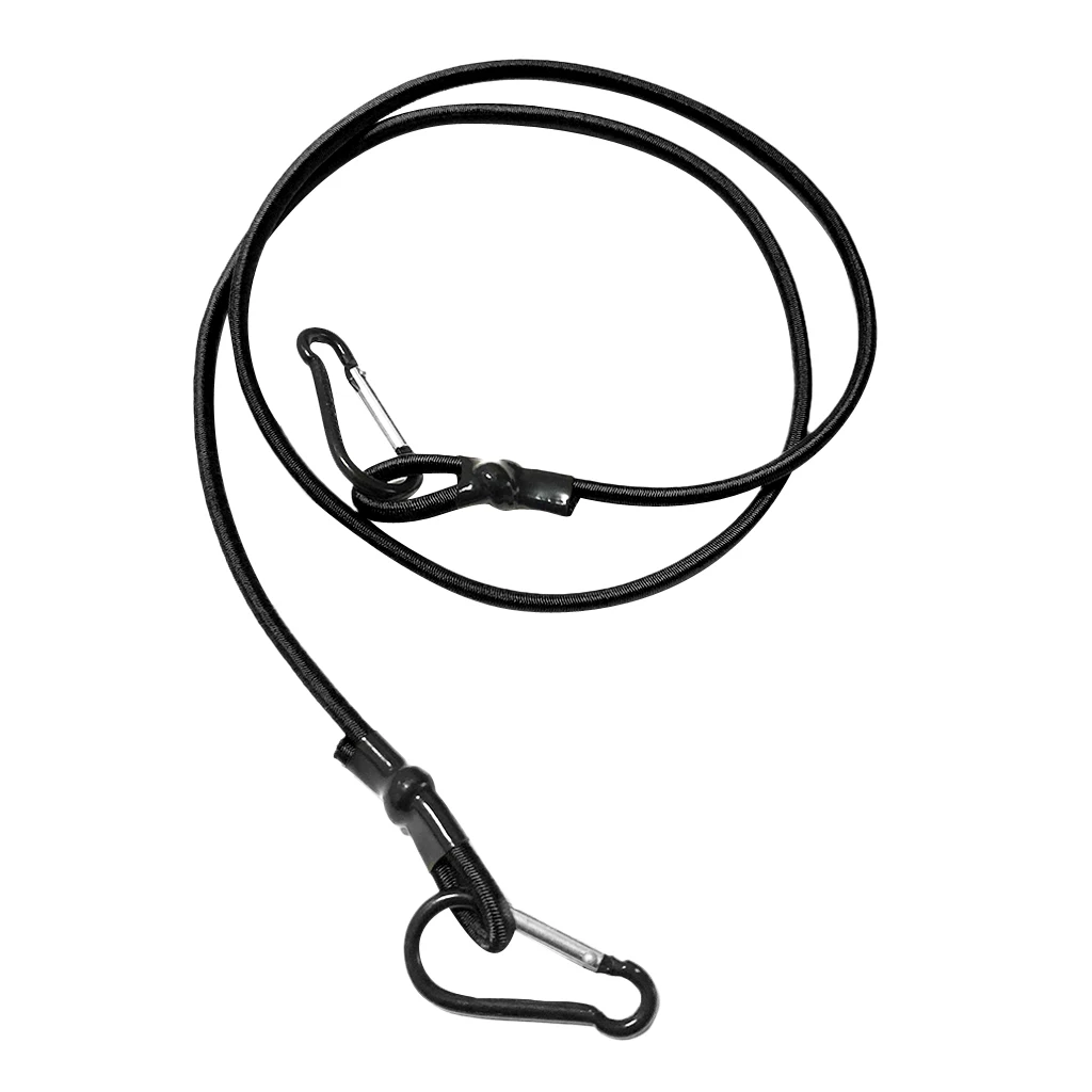 0.16' 3ft Strong Elastic Kayak Canoe and Paddle Board Tow Leash Tow Line Safety Lanyard with Double End Carabiner Clips Hooks 