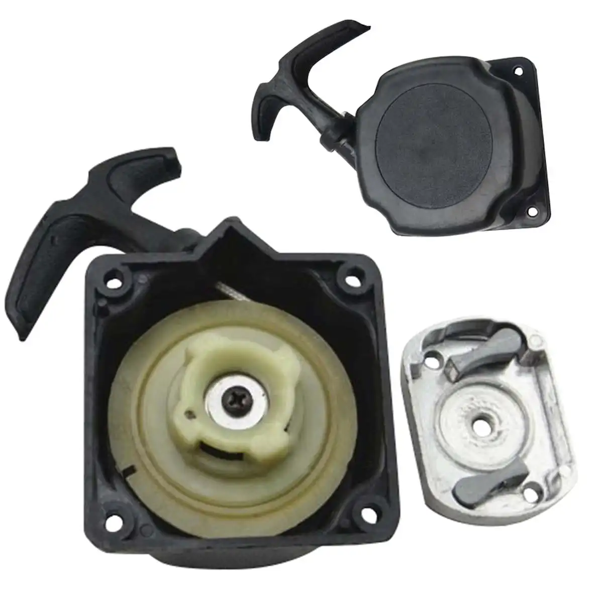 New Recoil Pull Starter + Cog Part Gas Scooter Mayitr Lawn Mower Parts For Brush Cutter Strimmer Lawnmower