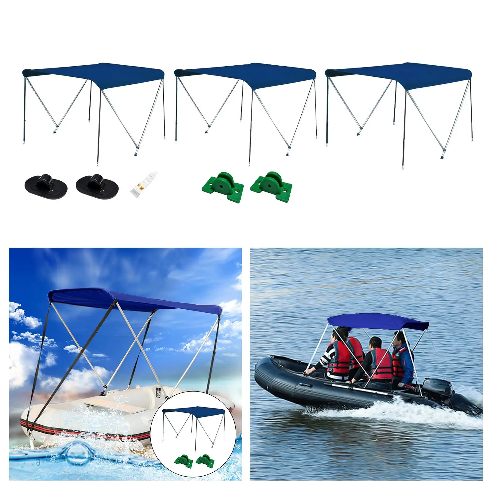 Inflatable Boat Canopy Boat Cover Kayak Awning Bimini Top Covers for Dinghy Sailboat