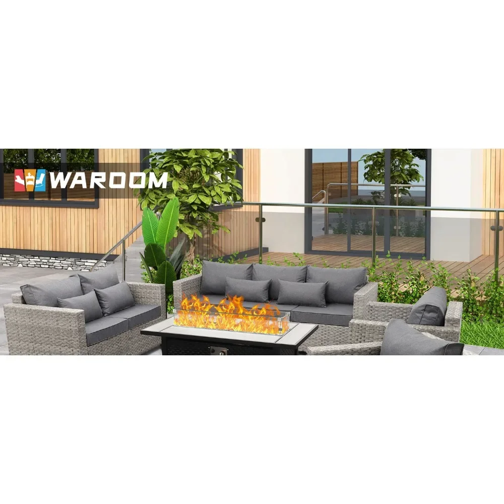 7 pieces outdoor sectional set