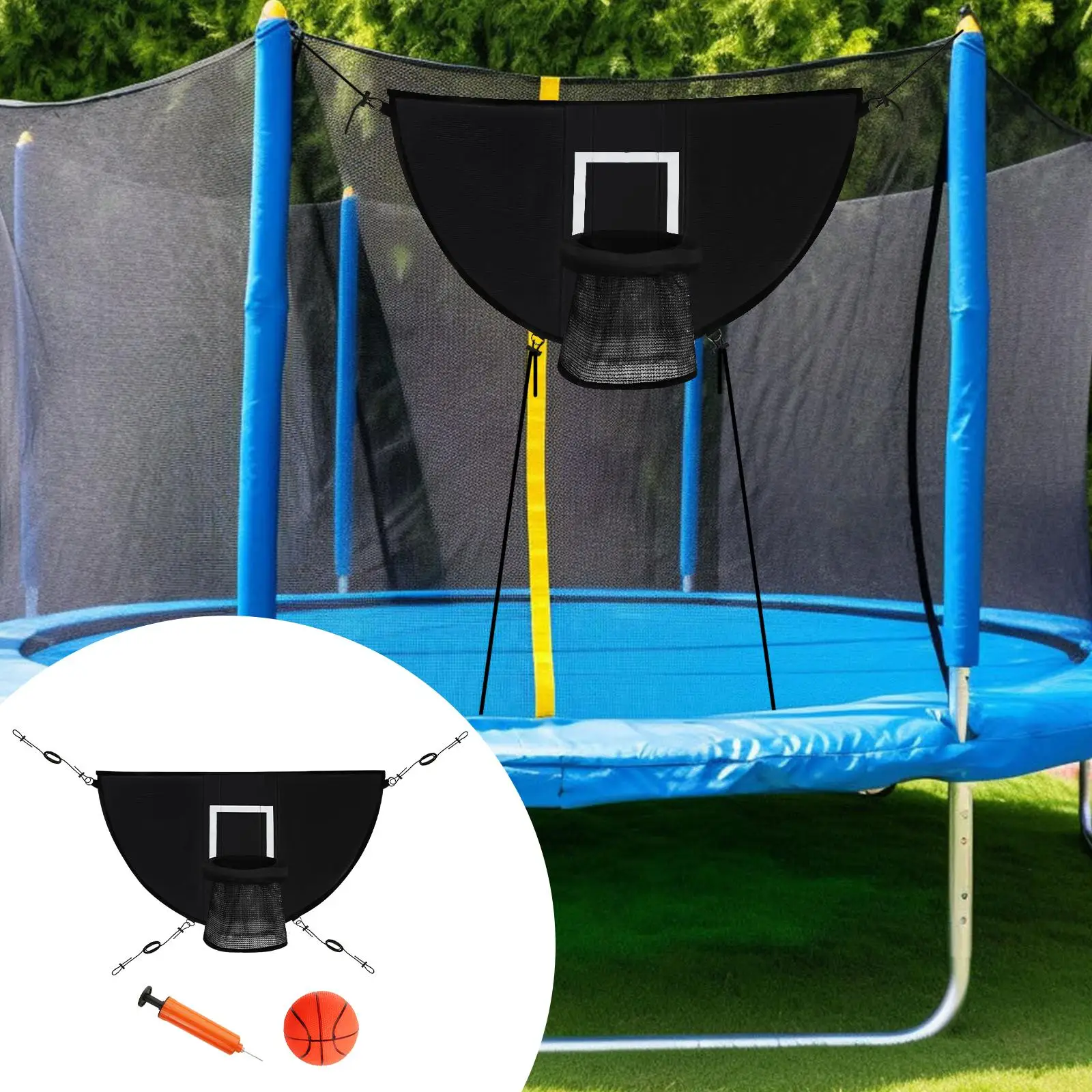 Basketball Hoop for Trampoline Easy Installation with Basketball and Pump Boys and Girls Basketball Goal Basketball Stand