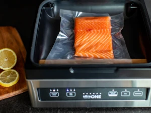 Vacuum Sealing Salmon in Chamber Vac Sealer - Avid Armor USV1