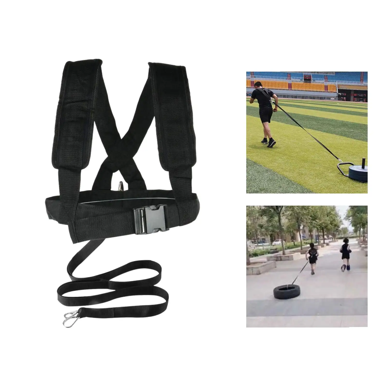 Sled Harness Resistance Training Football Workout Equipment Strength Training Adjustable Trainer of Speed Tire Pulling Harness