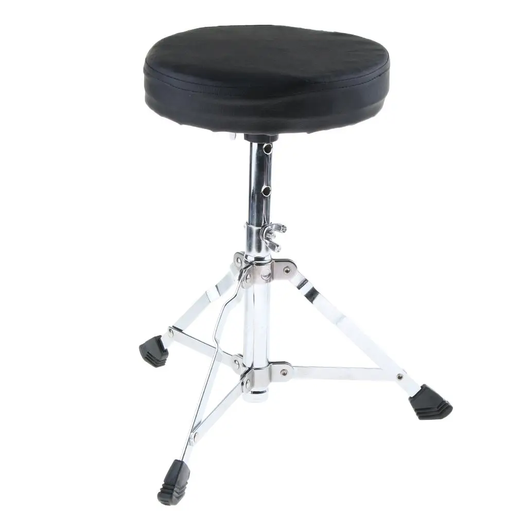 1pc Kids Bass Drum Stool Stand Throne Folding Adjustable Guitar Seat