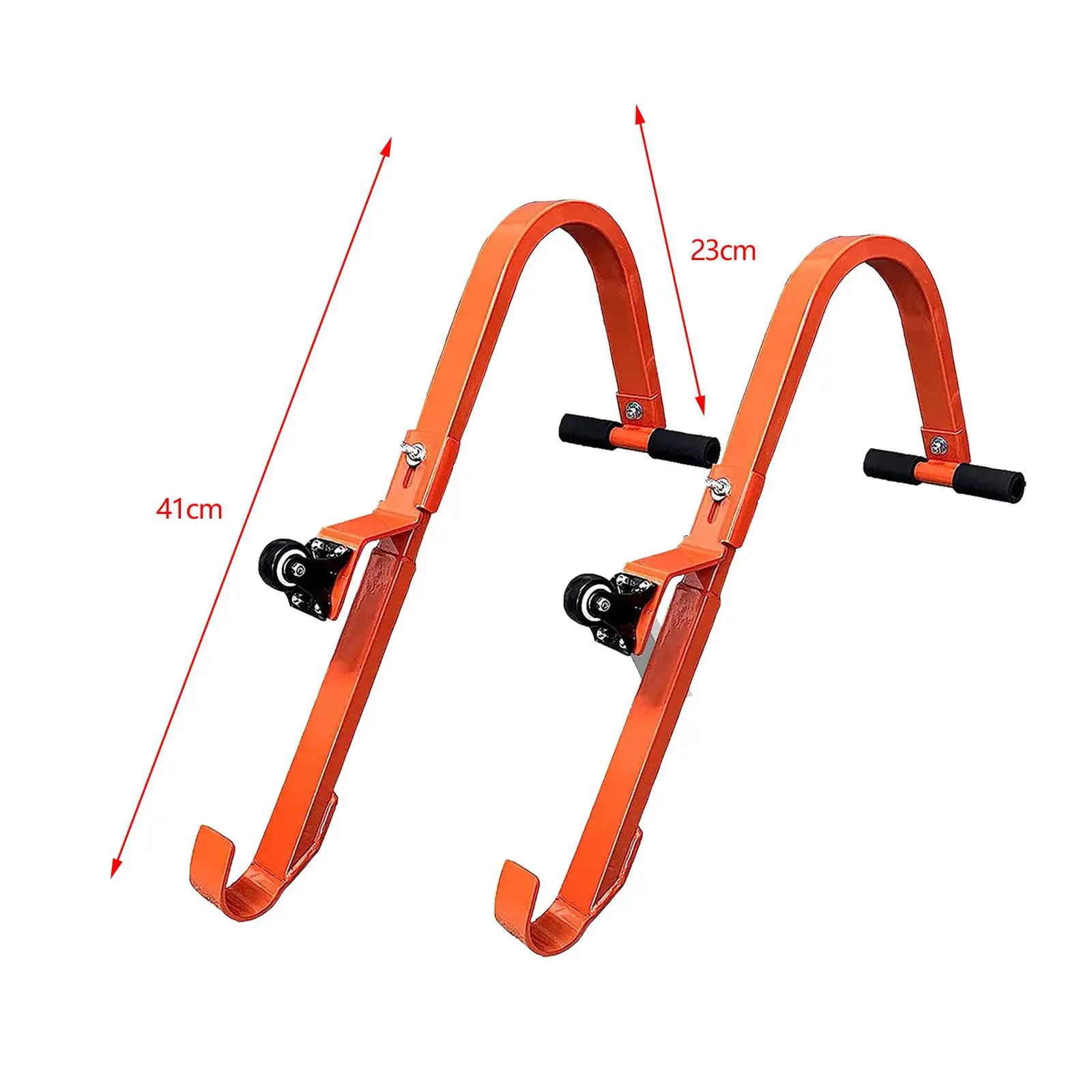 2 Pieces Roof Ladder Stabilizer Roof Ridge Extension Non Slip Heavy Duty Iron