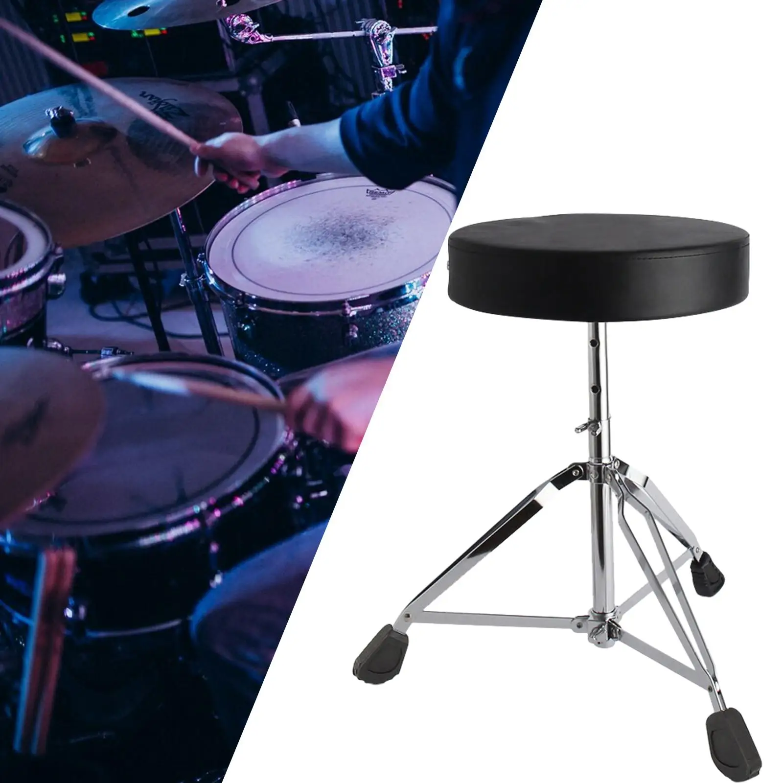 Drum Throne Comfortable Keyboards Padded Seat Drum Stool for Performers