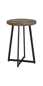 Brown Rustic Wood End Table