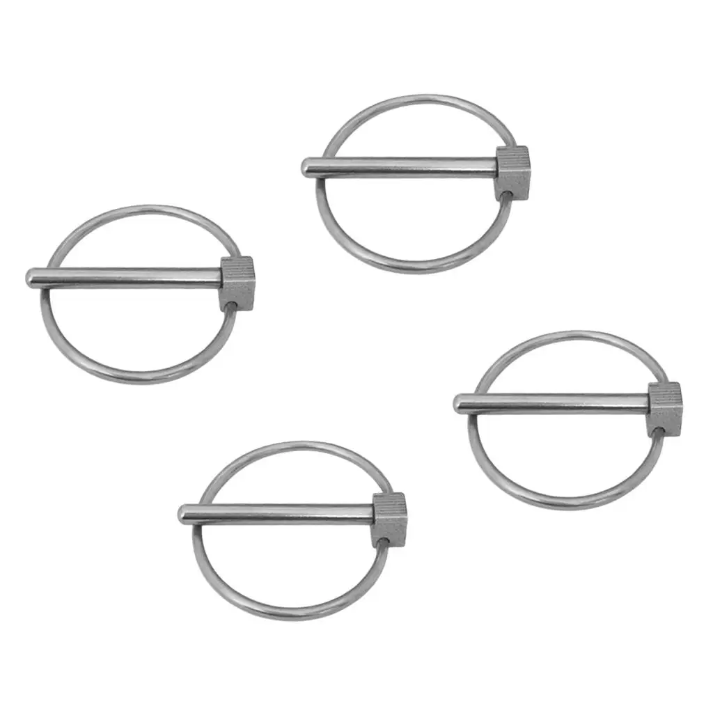4 Pieces 4mm Farm Tractors Trailers Diggers Hitch Trailer Pins, 316 Stainless Steel