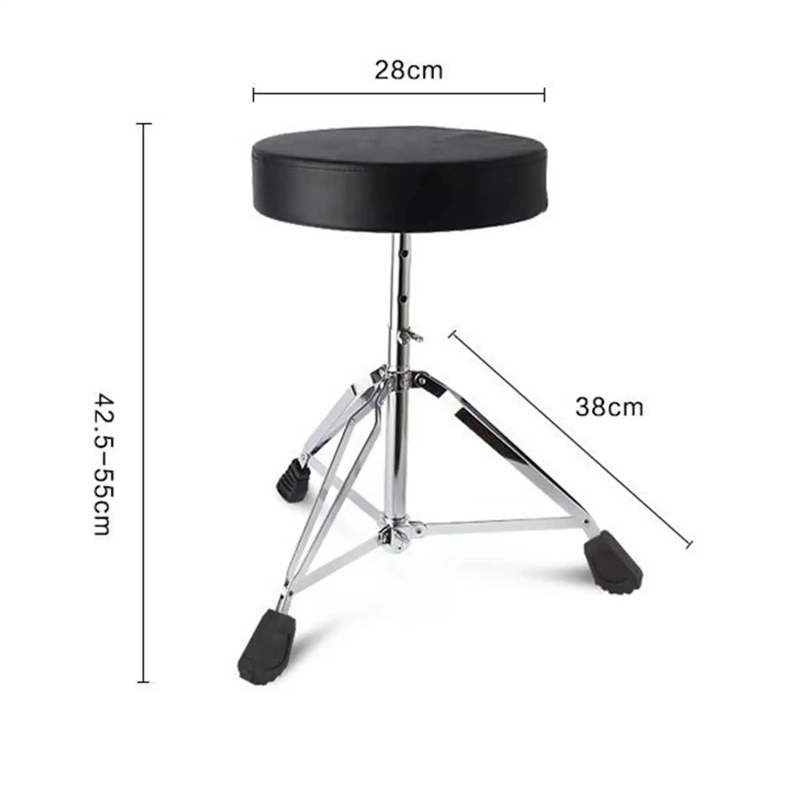 Drum Throne Height Adjustable, Comfortable Thick Drum Chair Drum Seat Stool for Instrument Players, Sound Engineers