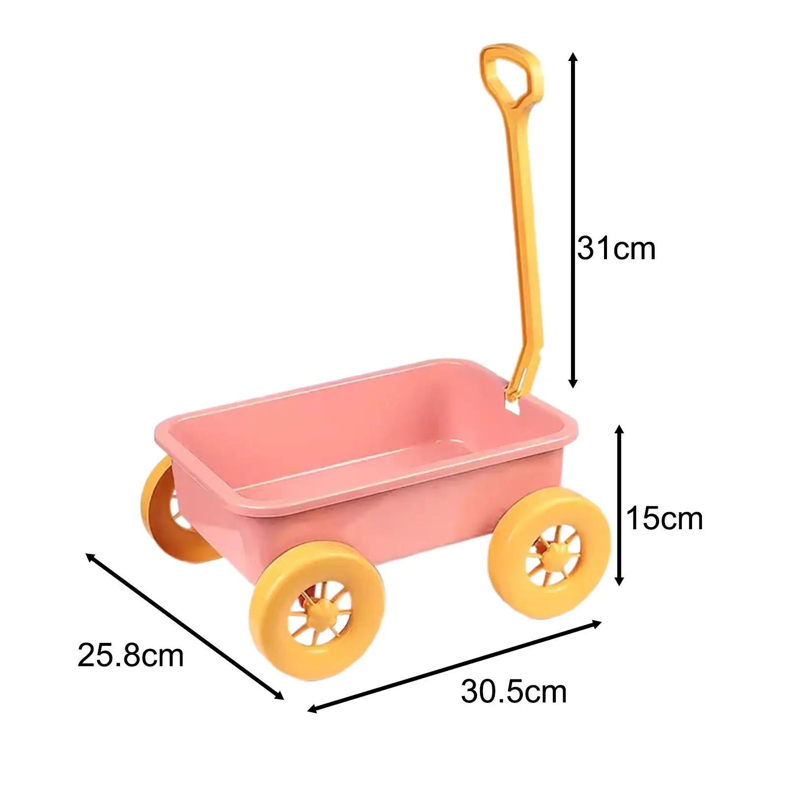 Pretend Play Wagon Toy, Outdoor Indoor Toy Motor Skills Children Wagon Cart Summer Sand Toy Trolley for Kids Children