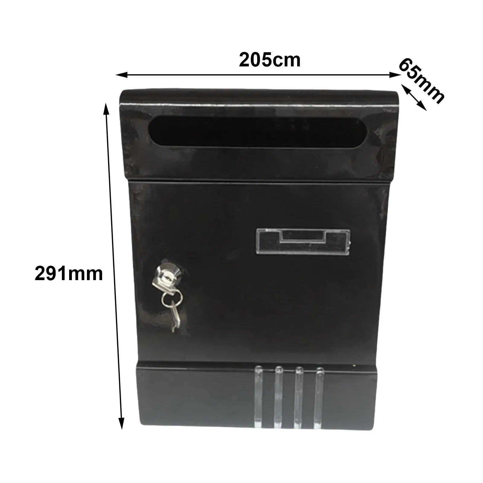 Outside Wall Mount Mailbox with Key Lock Weatherproof Multipurpose Sturdy Easy Installation Metal Drop Box for Newspapers