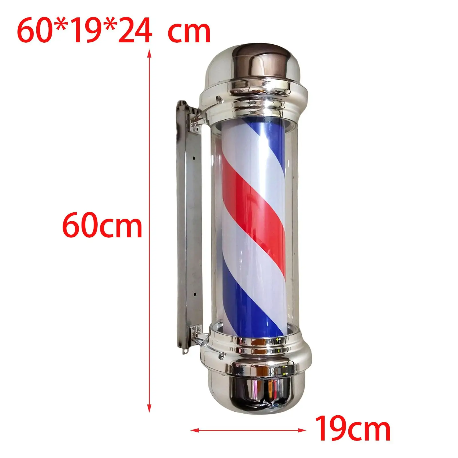 Barber Pole Light Traditional Barber Shop Pole LED Red Blue Rotating Hair Salon Open Sign for Indoor Outdoor Hairdressing Salon