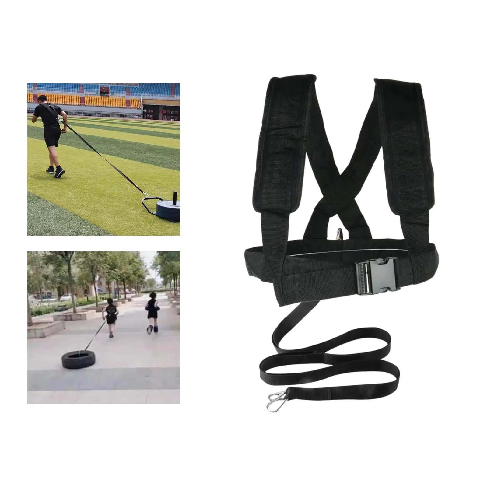 Sled Harness Resistance Training Football Workout Equipment Strength Training Adjustable Trainer of Speed Tire Pulling Harness