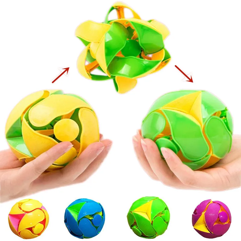 Magic Color-changing Ball Toy Hand Throwing Telescopic Balls Hand Throwing Creative Fun Toy Birthday Gift For Sports Toy Ball