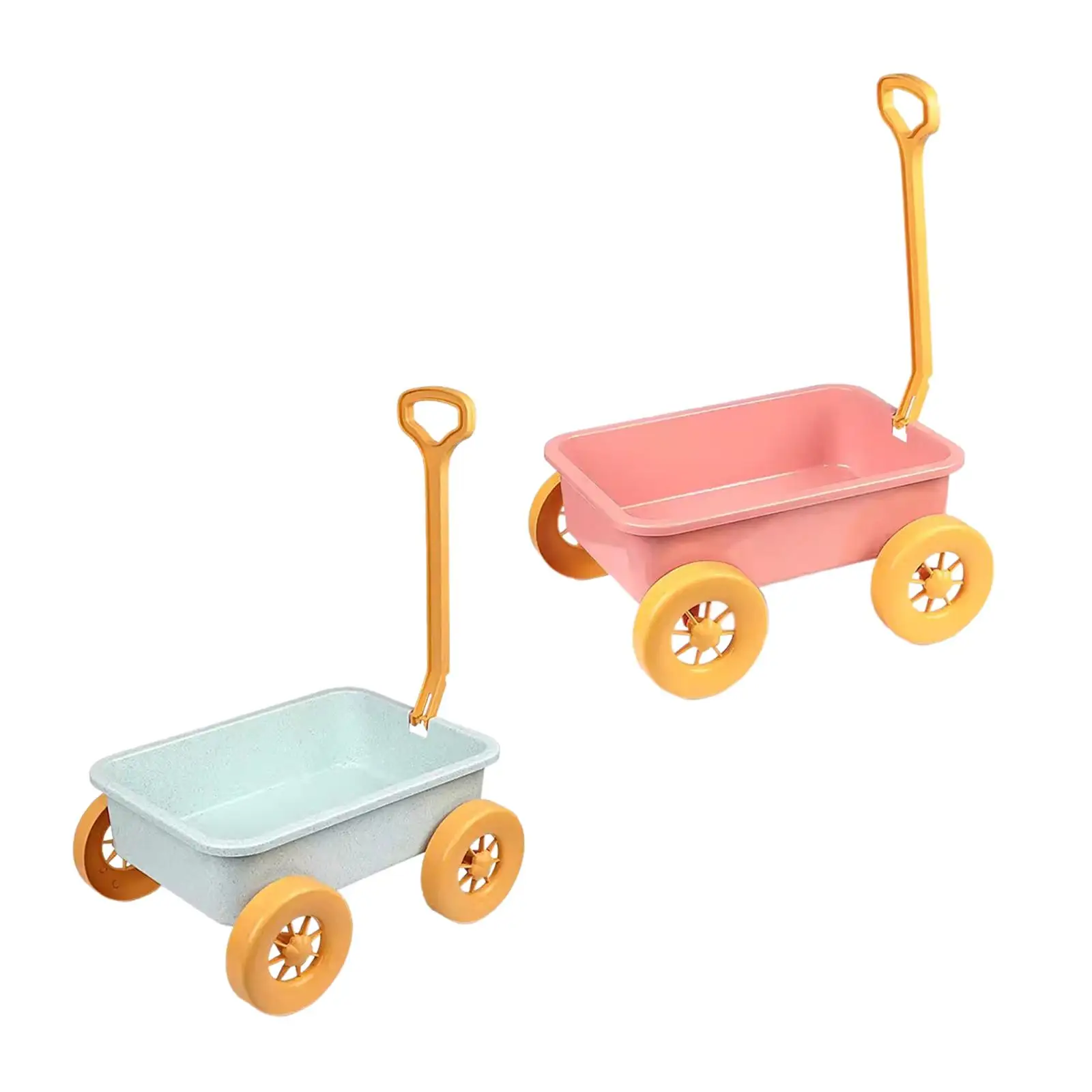 Pretend Play Wagon Toy, Outdoor Indoor Toy Motor Skills Children Wagon Cart Summer Sand Toy Trolley for Kids Children