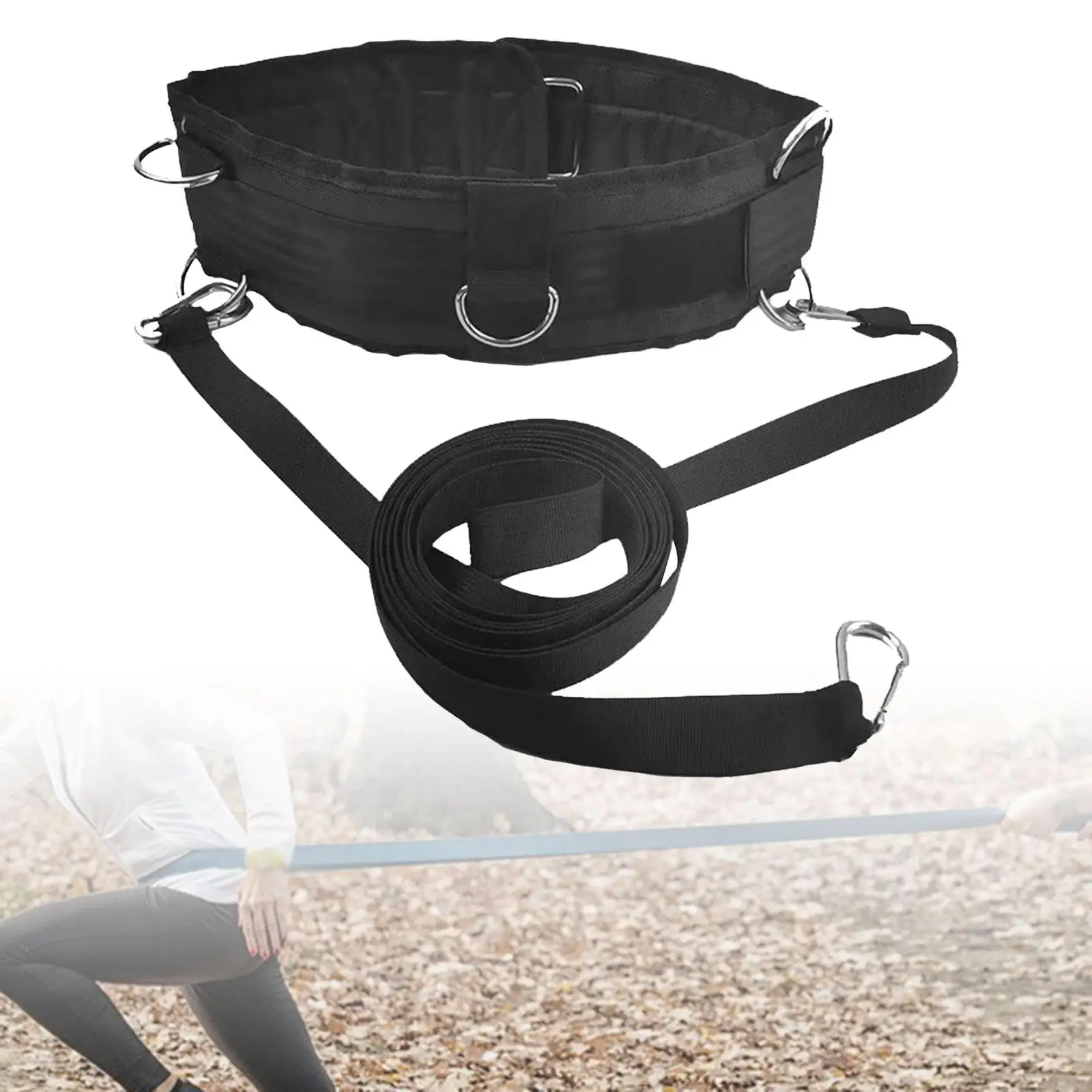 Waist Belt for Pulling Sled Trainer Rope Workout Strap Resistance Band for Rugby Football Soccer Strength Speed Agility Training