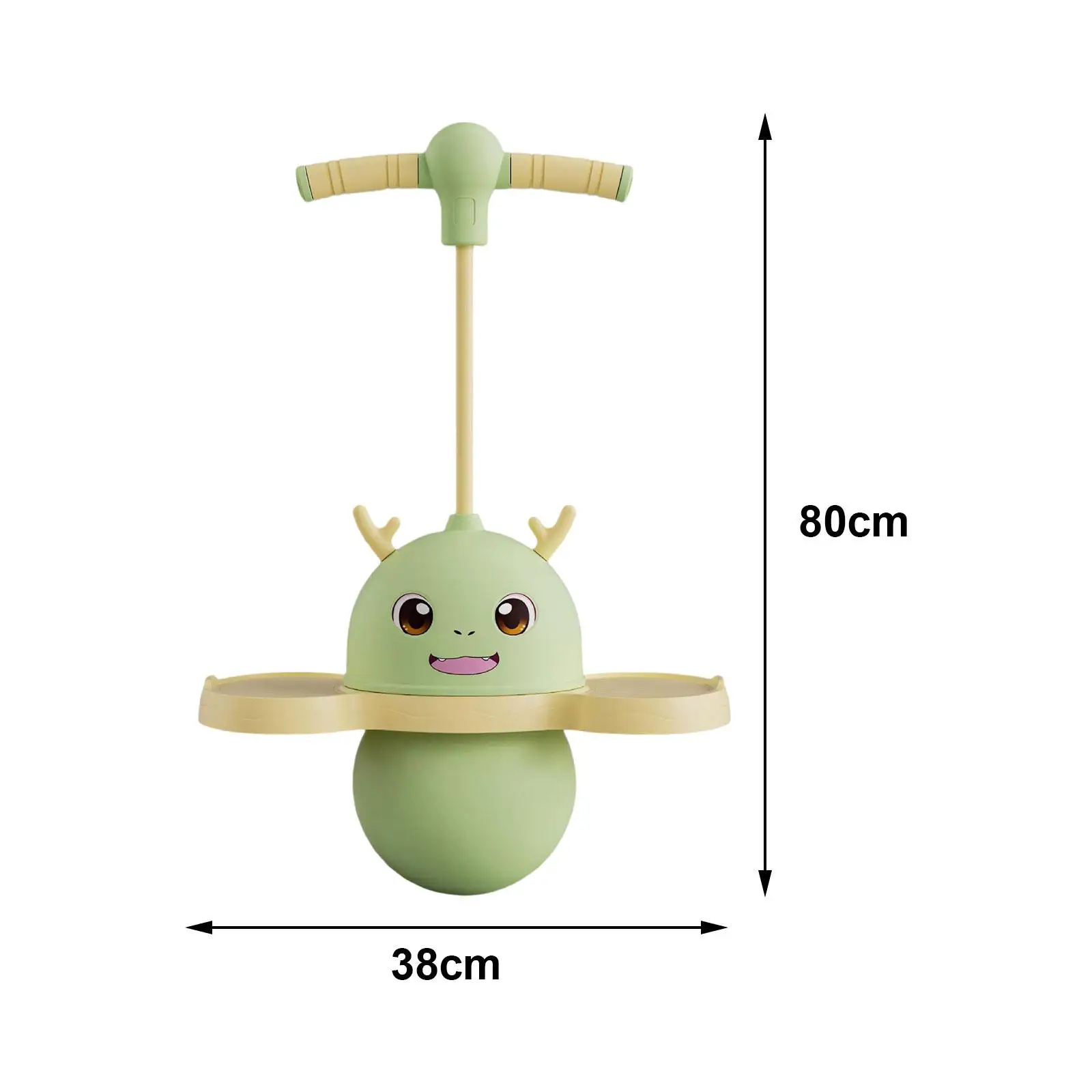 Pogo Ball with Handle Trick Board High Jump Toy Strong Grip Funny Bouncing Ball for Games Playground Workout Home Children