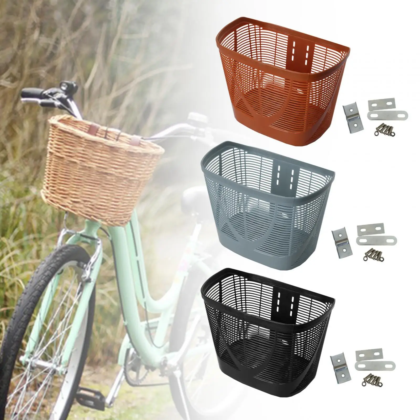 Bike Front Basket Carrier Basket for Dog Puppy Cats for Camping Shopping