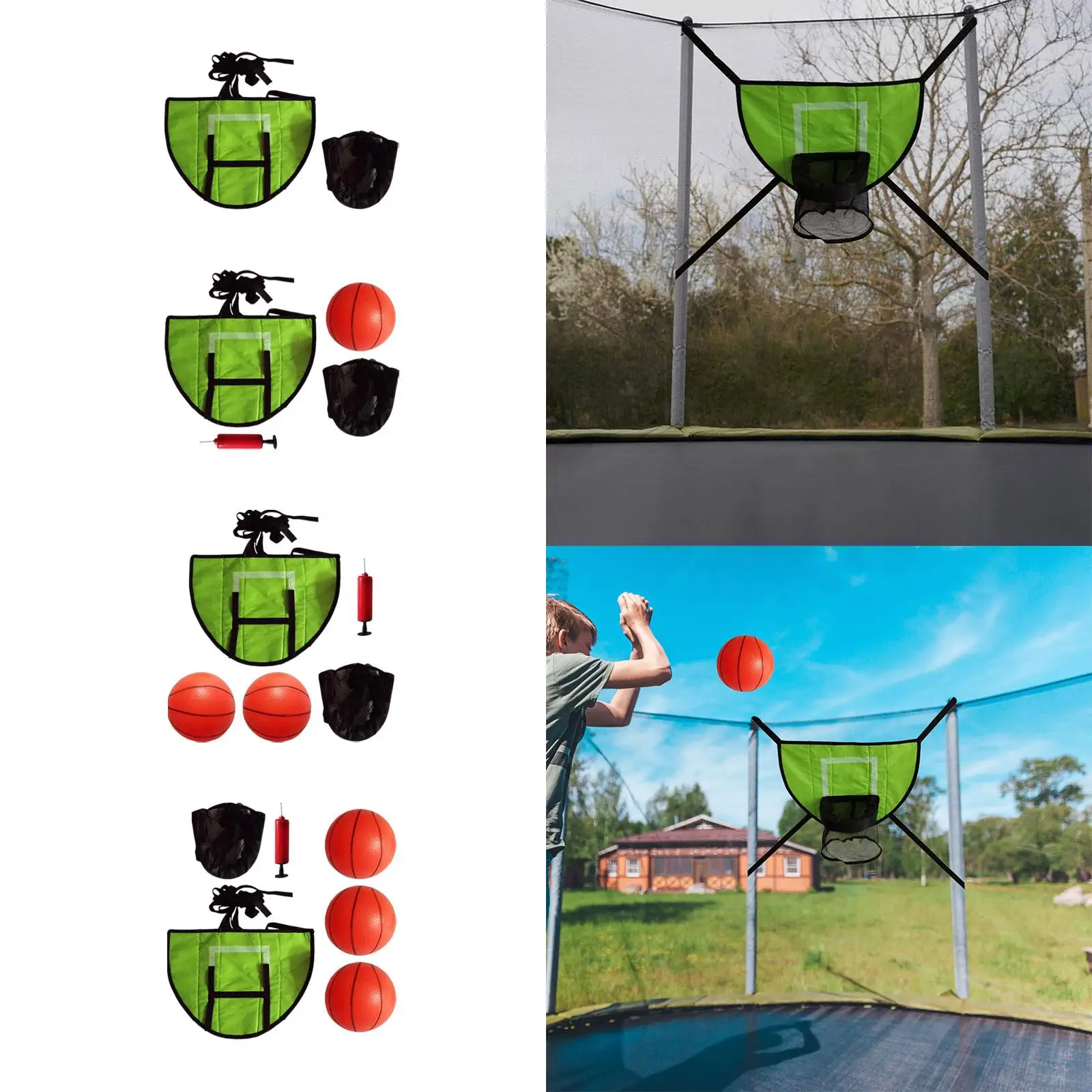 Basketball Hoop for Trampoline Breakaway Rim for Dunking Easy to Assemble