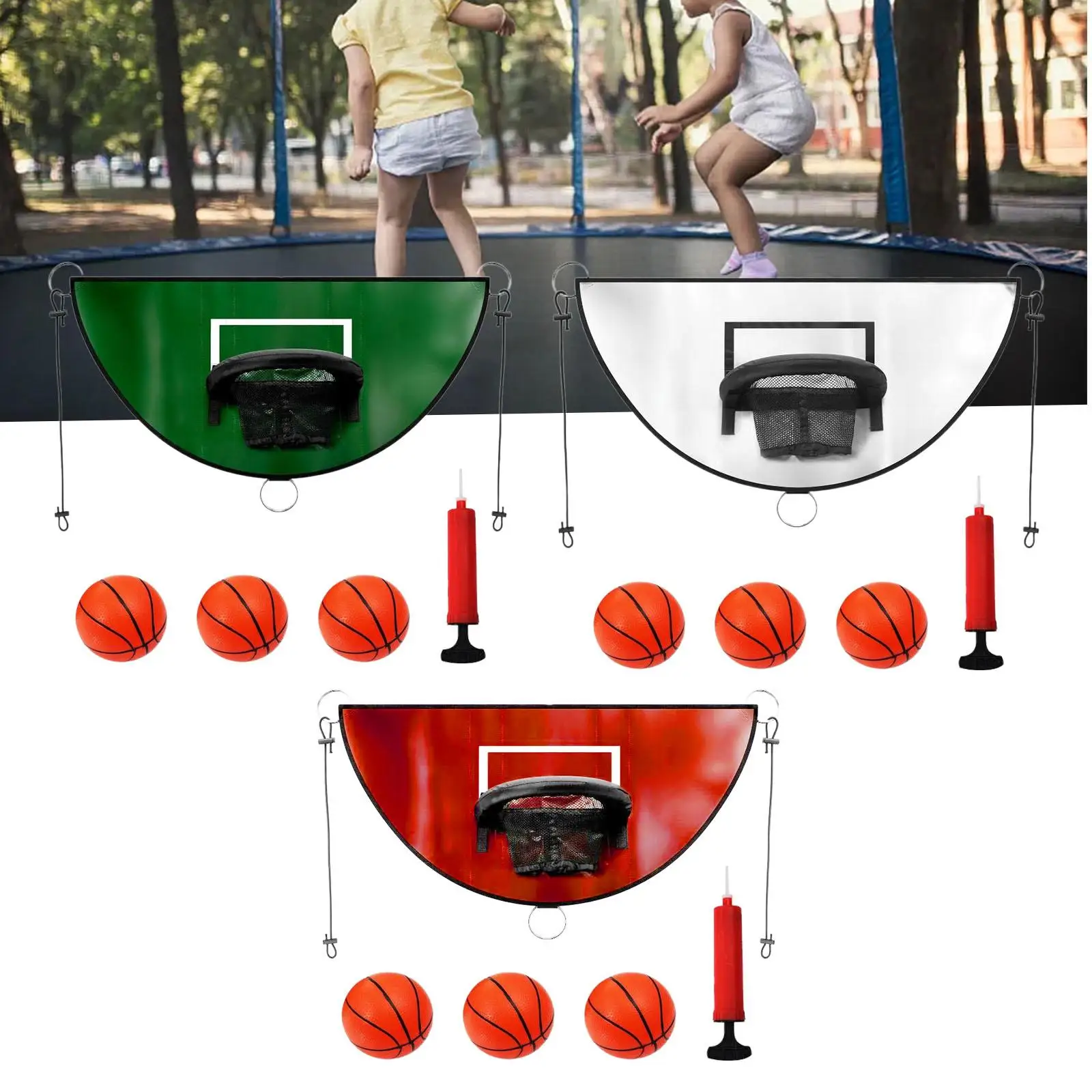 Basketball Hoop for Trampoline Sports Toys Easy to Assemble Universal Basketball Training Trampoline Attachment Accessories