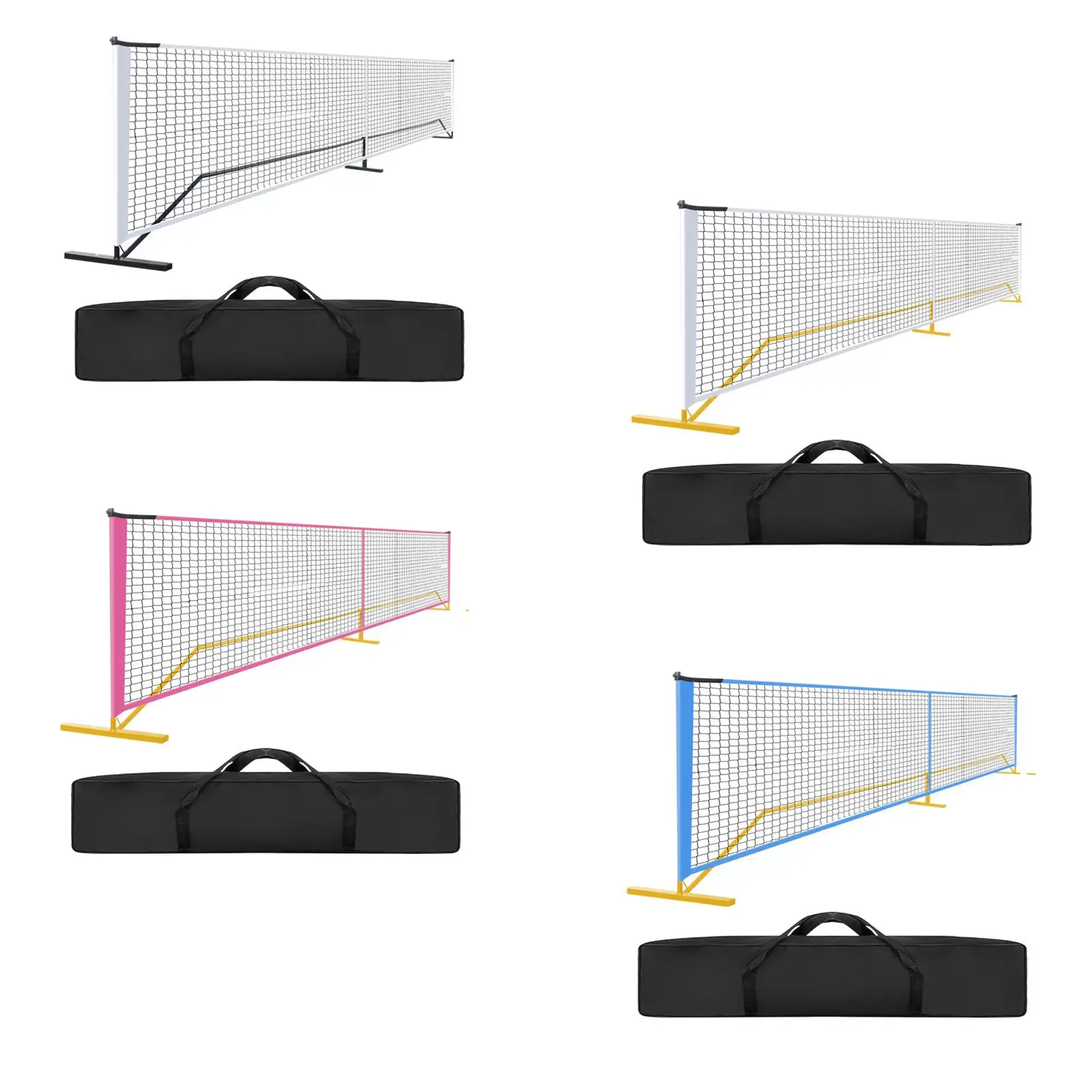 Portable Pickleball Net Set with Carrying Bag 22 Feet Tennis Net for Volleyball Tennis Court Indoor Outdoor Game Driveway