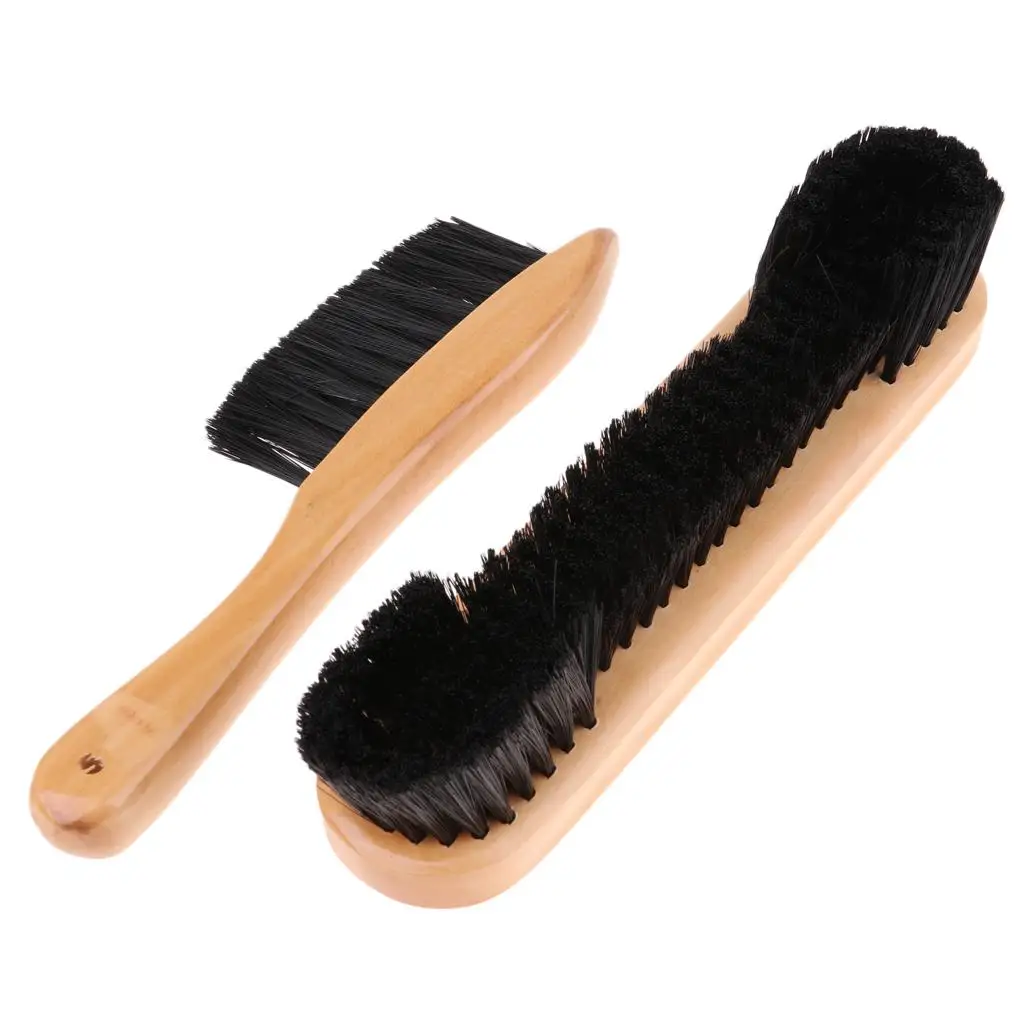 Durable Billiards 9 Inch Wooden Pool Table and Rail Brush Set Cleaner Cleaning Tool ( won't fall out bristles)