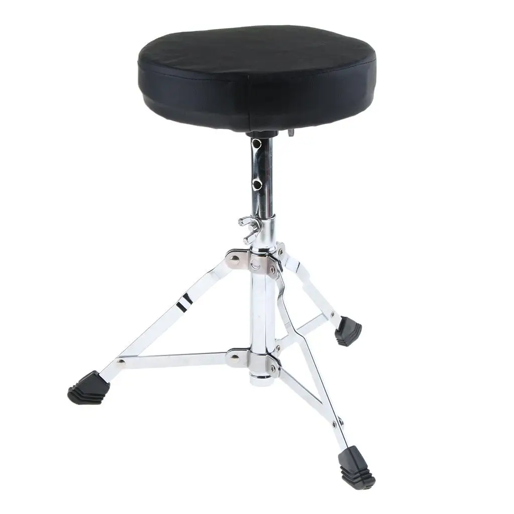 1pc Kids Bass Drum Stool Stand Throne Folding Adjustable Guitar Seat