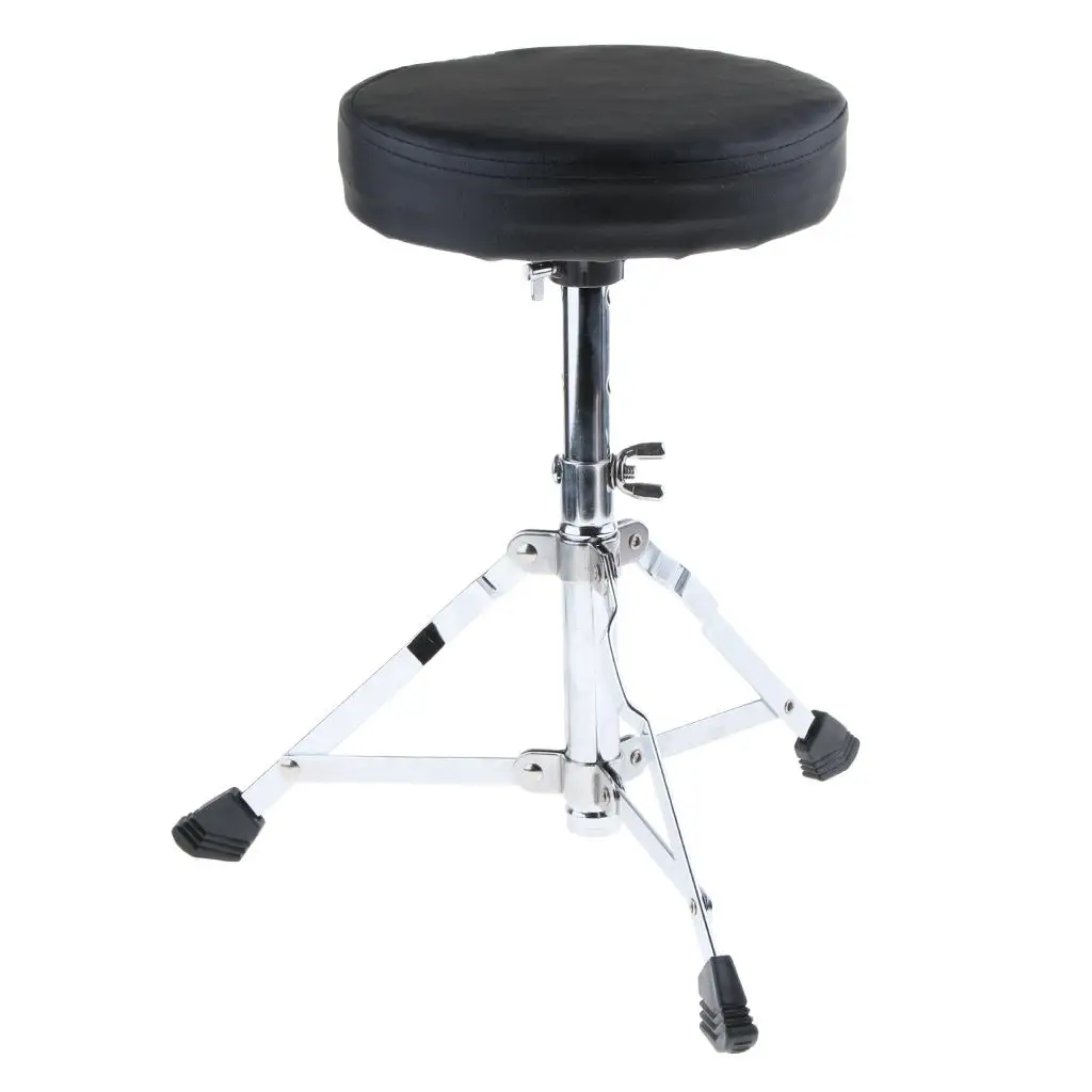 1pc Kids Bass Drum Stool Stand Throne Folding Adjustable Guitar Seat