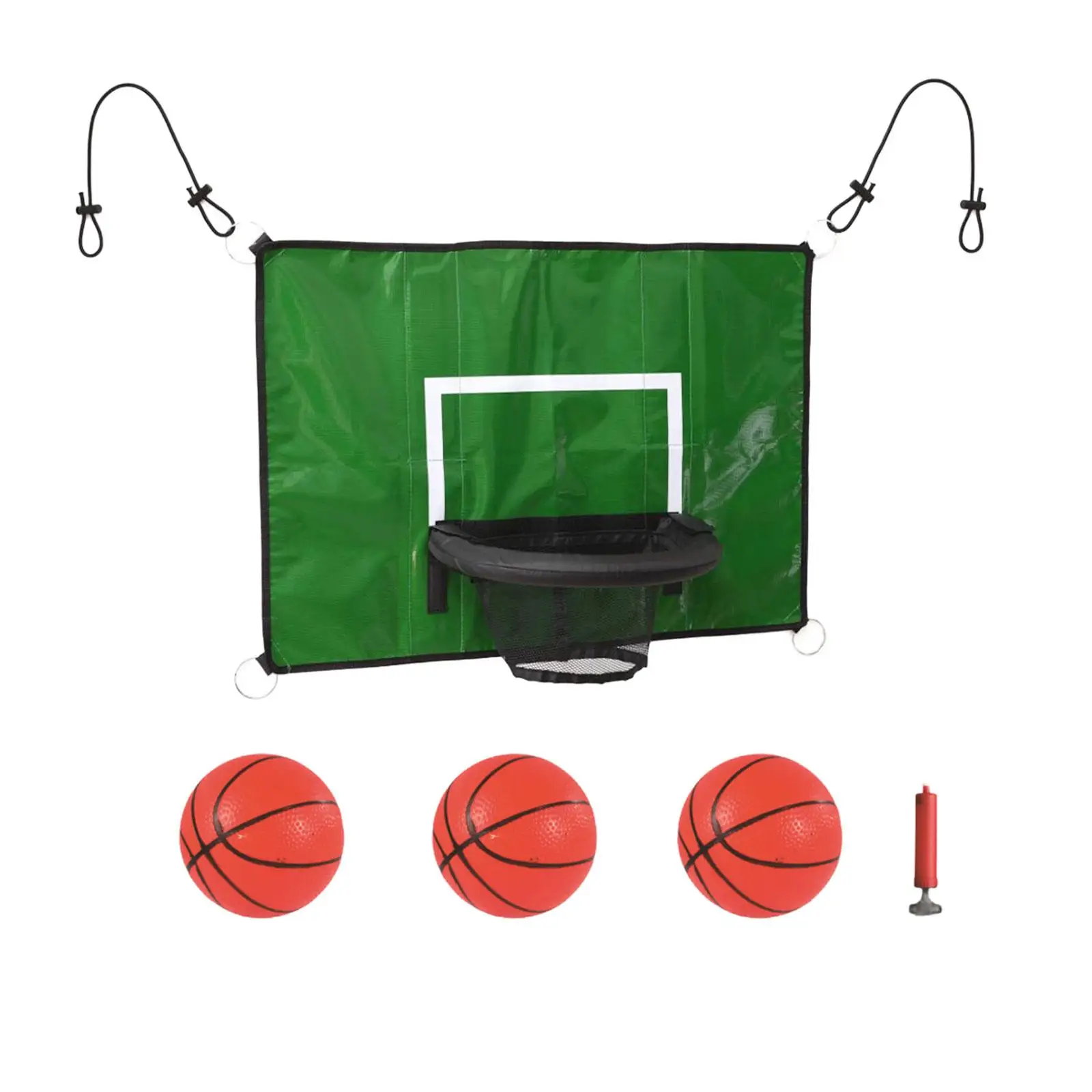 Trampoline Basketball Hoop Attachment Universal for Children Accessory Simple Installation Portable with Mini Basketballs