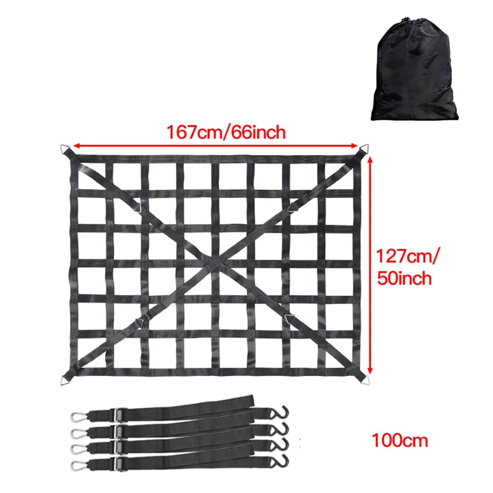 Cargo Net for Pickup Truck Bed Compatible Highly Elastic for SUV ATV