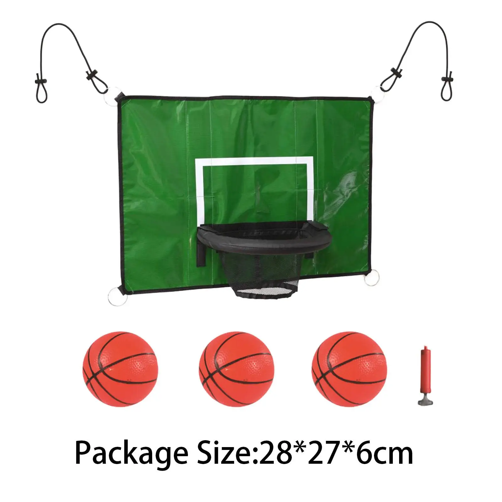 Trampoline Basketball Hoop Attachment Universal for Children Accessory Simple Installation Portable with Mini Basketballs