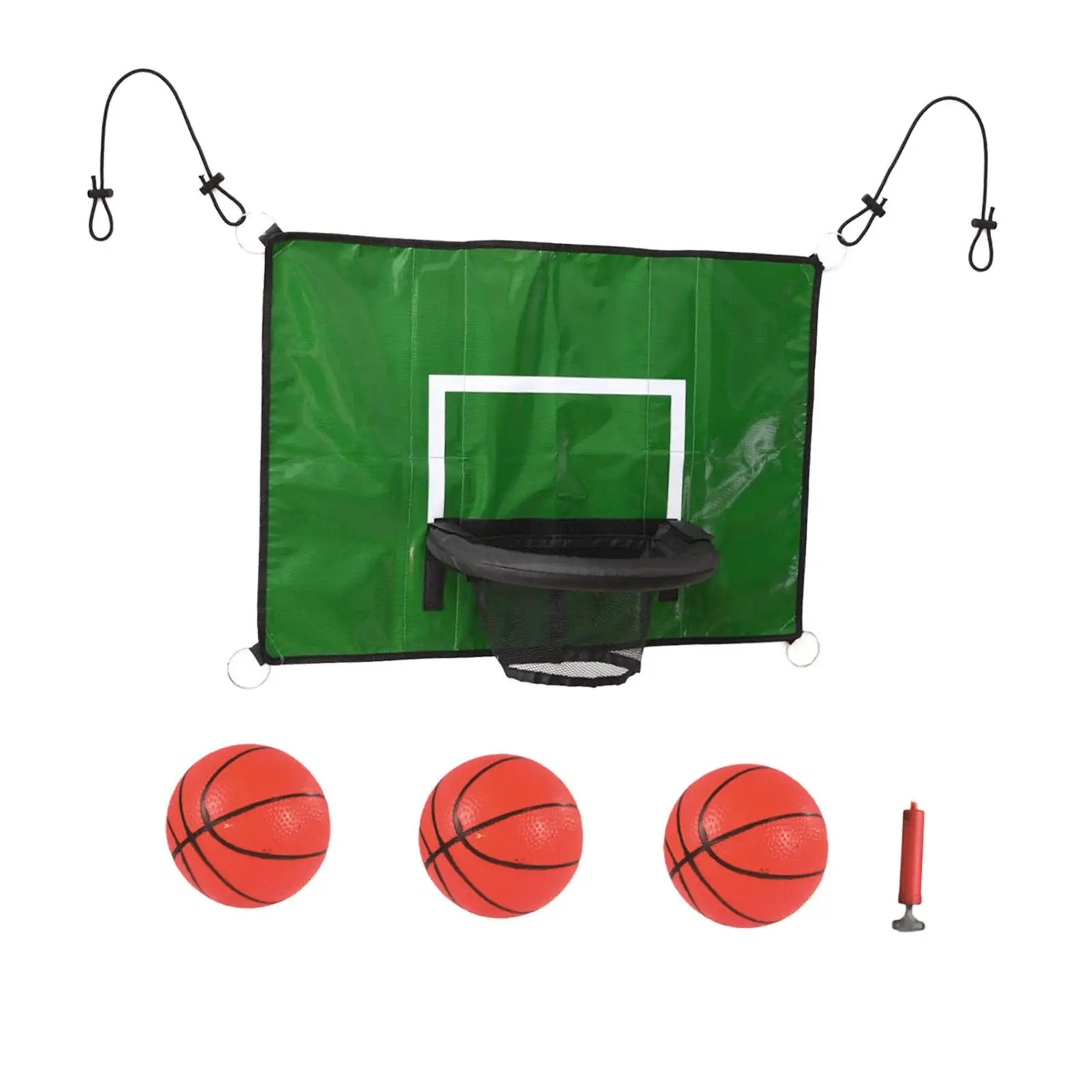 Trampoline Basketball Hoop Attachment Universal for Children Accessory Simple Installation Portable with Mini Basketballs