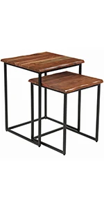 Wood Nesting End Table