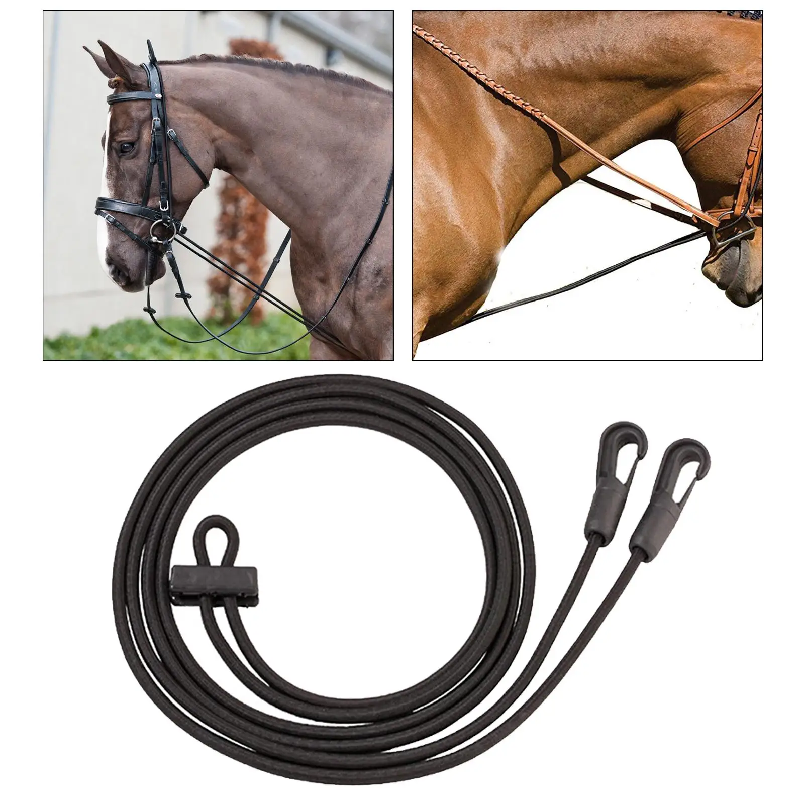 Horse Auxiliary Reins Neck Stretcher Training Rope for Outdoor Sports Riding