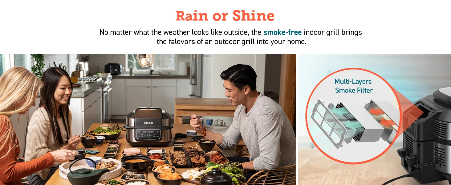 Smokeless indoor grill