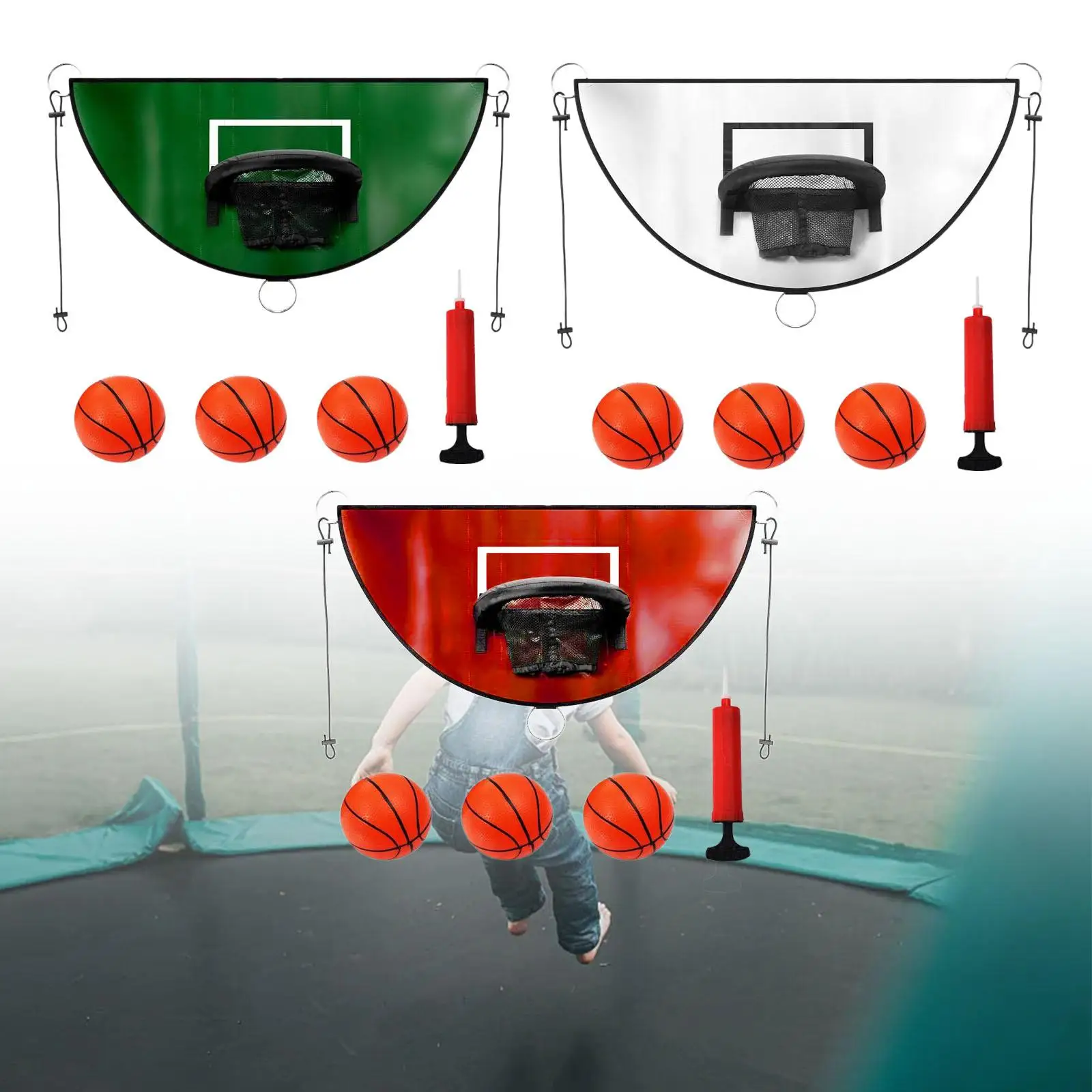 Basketball Hoop for Trampoline Sports Toys Easy to Assemble Universal Basketball Training Trampoline Attachment Accessories