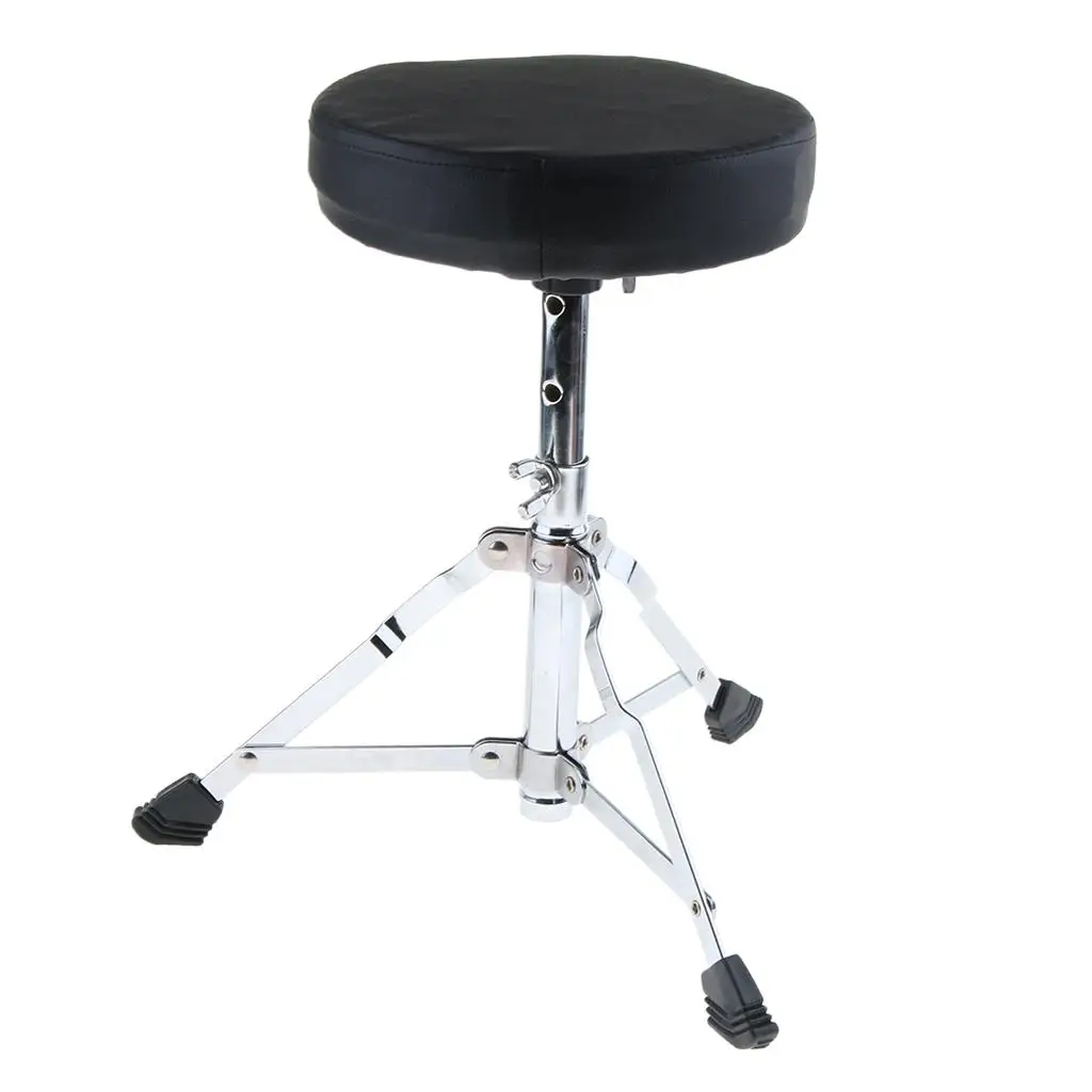 1pc Kids Bass Drum Stool Stand Throne Folding Adjustable Guitar Seat