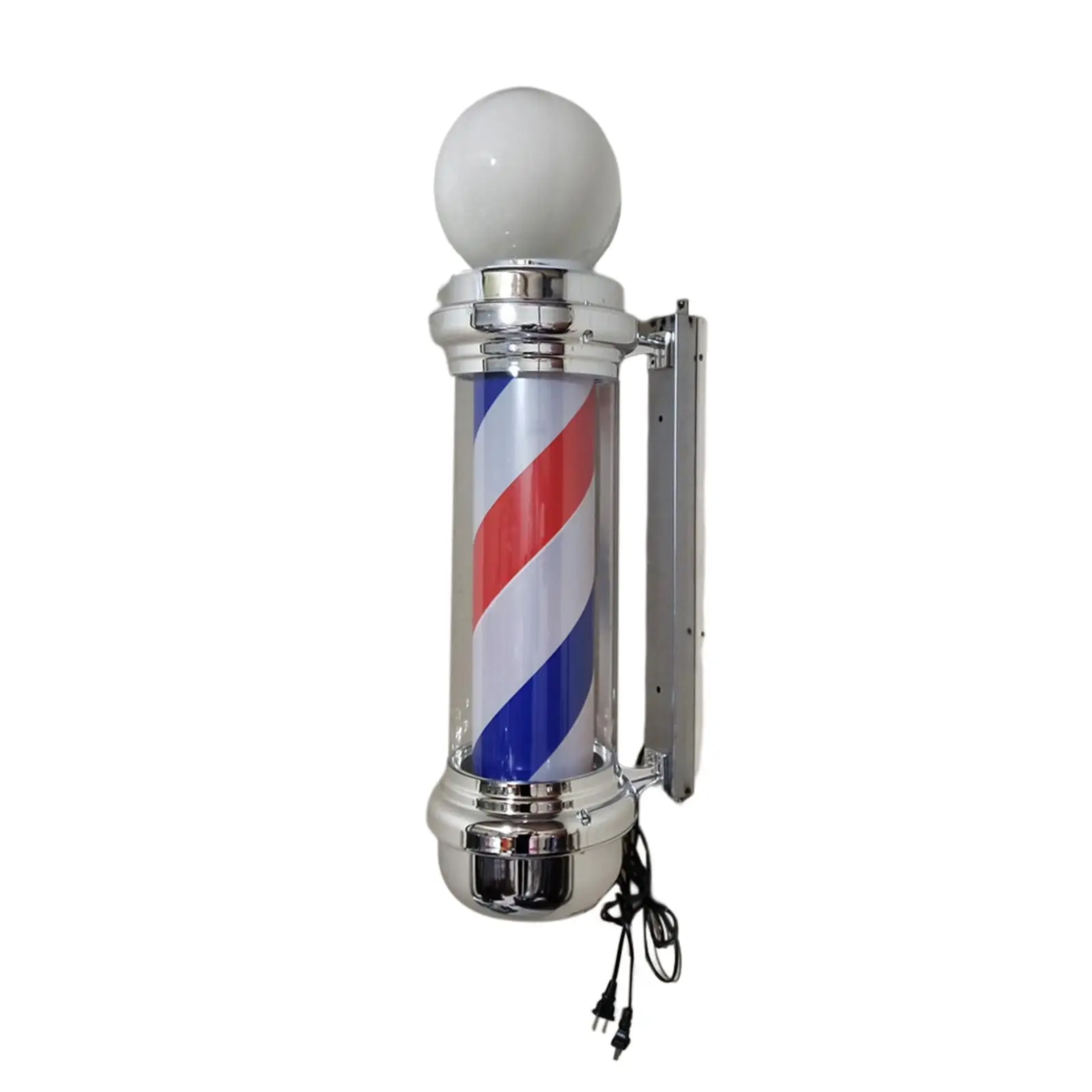 Barber Pole LED Light Rotating Hair Salon Shop Sign Light Party Wall Lamp for Outdoor